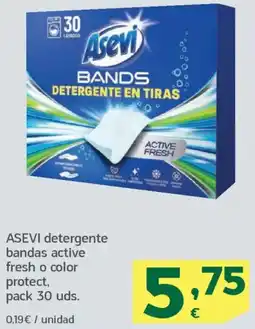 HiperDino ASEVI detergente bandas active fresh o color protect oferta