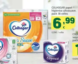 HiperDino COLHOGAR papel higiénico ultrasuave, pack 18 rollos oferta