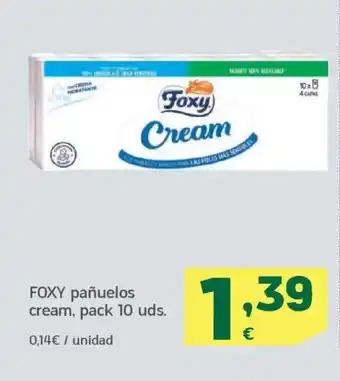 HiperDino FOXY pañuelos cream oferta