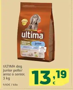 HiperDino ULTIMA dog junior pollo/ arroz o senior oferta