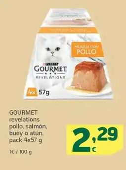 HiperDino GOURMET revelations pollo, salmón, buey o atún oferta