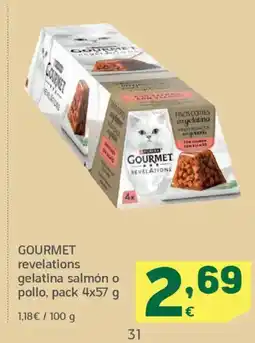 HiperDino GOURMET revelations gelatina salmón o pollo oferta