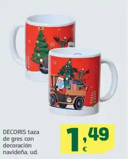 HiperDino DECORIS taza de gres con decoración navideña oferta