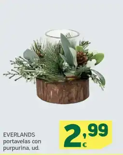 HiperDino EVERLANDS portavelas con purpurina oferta