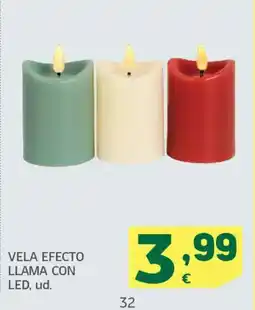 HiperDino Vela efecto llama con led oferta