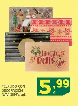 HiperDino Felpudo con decoración navideña oferta