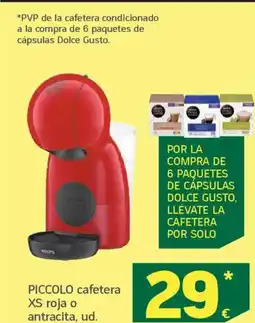 HiperDino PICCOLO cafetera XS roja o antracita oferta