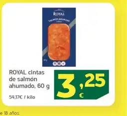 HiperDino ROYAL cintas de salmón ahumado oferta