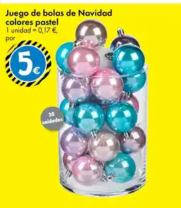 TEDi Juego de bolas de Navidad colores pastel oferta