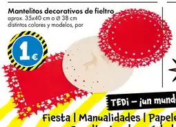 TEDi Mantelitos decorativos de fieltro oferta