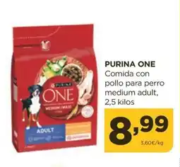 Alimerka PURINA ONE Comida con pollo para perro medium adult oferta