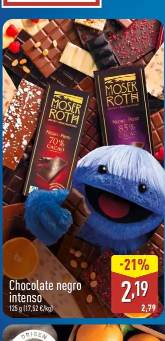 Chocolate negro intenso