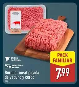 ALDI Burguer meat picada de vacuno y cerdo oferta