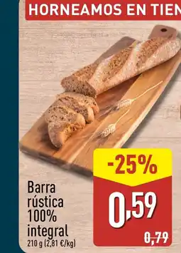 ALDI Barra rústica 100% integral oferta