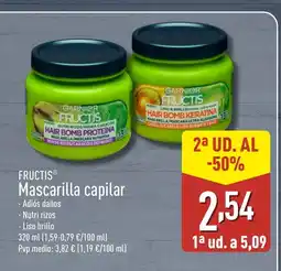 ALDI FRUCTIS Mascarilla capilar oferta