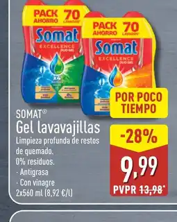 ALDI SOMAT Gel lavavajillas oferta