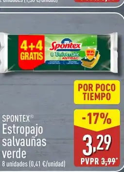 ALDI SPONTEX Estropajo salvauñas verde oferta