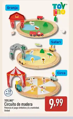 ALDI TOYLINO Circuito de madera oferta