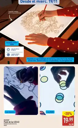 ALDI MAGINON Panel de luz LED A3 oferta