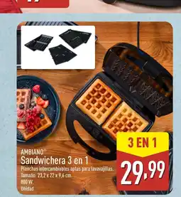 ALDI AMBIANO Sandwichera 3 en 1 oferta