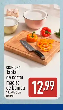 ALDI CROFTON Tabla de cortar maciza de bambú oferta