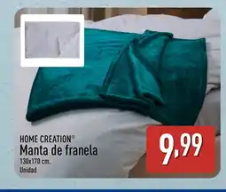 ALDI HOME CREATION Manta de franela oferta