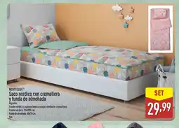 ALDI NOVITESSE Saco nórdico con cremallera y funda de almohada oferta