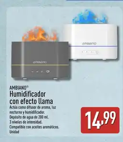 ALDI AMBIANO Humidificador con efecto llama oferta