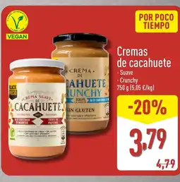 ALDI Cremas de cacahuete oferta