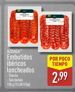 ALDI AZUAGA Embutidos ibéricos loncheados oferta