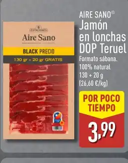ALDI AIRE SANO Jamón en lonchas DOP Teruel oferta