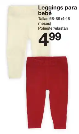 Zeeman Leggings para bebé oferta