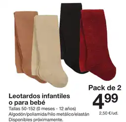 Zeeman Leotardos infantiles o para bebé oferta