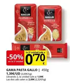 Supermercados MAS Gallo - pasta oferta