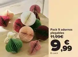 Carrefour Pack 9 adornos plegables oferta