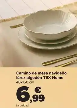 Carrefour Tex home - camino de mesa navideno lurex algodon oferta