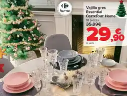 Carrefour Carrefour home - vajilla gres essential oferta
