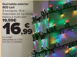 Carrefour Guirnalda exterior 800 led oferta