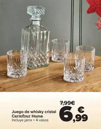 Carrefour home - juego de whisky cristal