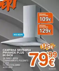 Expert Plus - campana piramide 60 inox oferta