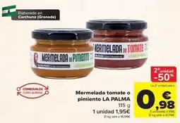 Carrefour Palma - mermelada tomate o pimiento oferta