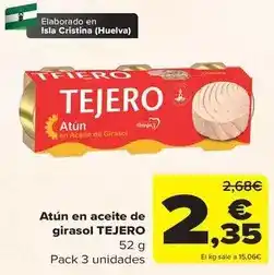 Carrefour Tejero - atun en aceite de girasol oferta