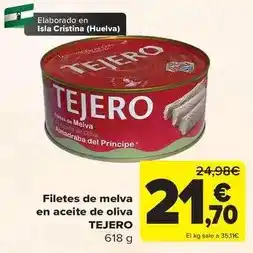 Carrefour Tejero - filetes de melva en aceite de oliva oferta