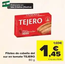 Carrefour Tejero - filetes de caballa del sur en tomate oferta