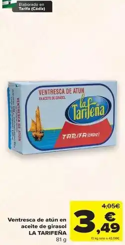 Carrefour Ventresca de atún en aceite de girasol oferta