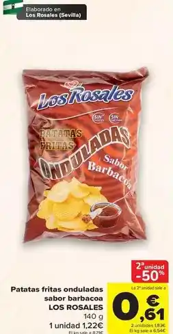 Carrefour Inés rosales - patatas fritas onduladas sabor barbacoa oferta