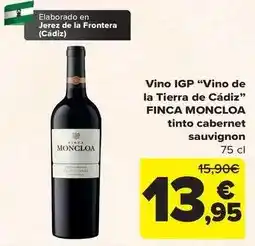 Carrefour Finca moncloa - vino igp vino de la tierra de cadiz finca oferta