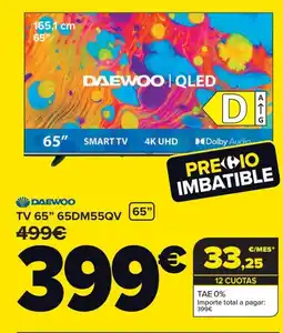 Carrefour DAEWOO TV 65" 65DM55QV oferta