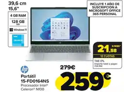 Carrefour HP Portátil 15-FD0164NS oferta