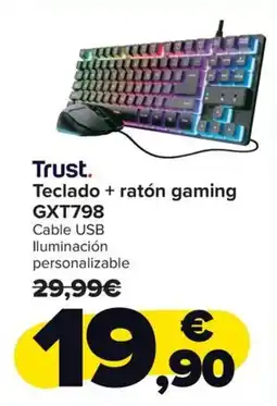 Carrefour TRUST Teclado + ratón gaming GXT798 oferta
